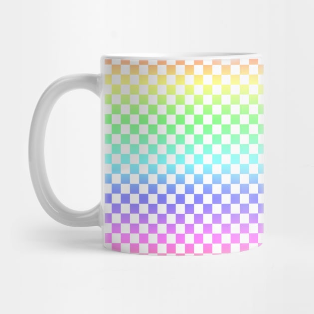 White checkered Rainbow Ombre by saradaboru